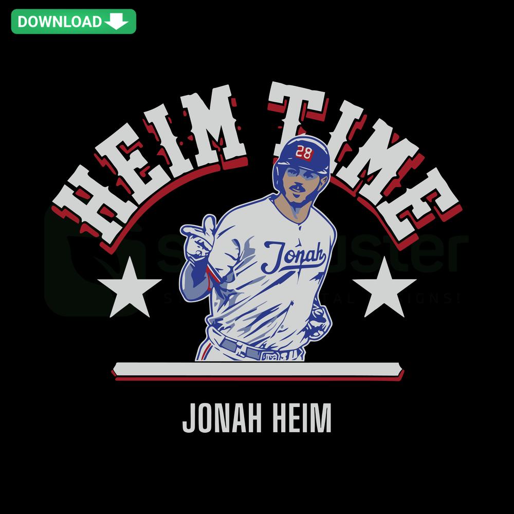 Texas Rangers Jonah Heim Baseball SVG, Instant Download, Cricut Design, Time Clock Theme, Sports Cutter Design, SVG for Crafts