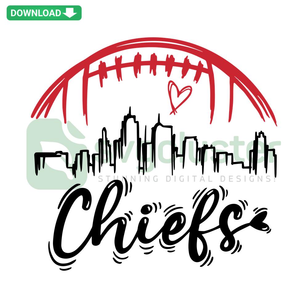 Chiefs City Football SVG for Cricut: Card templates featuring football helmets, team colors, and digital cut files.