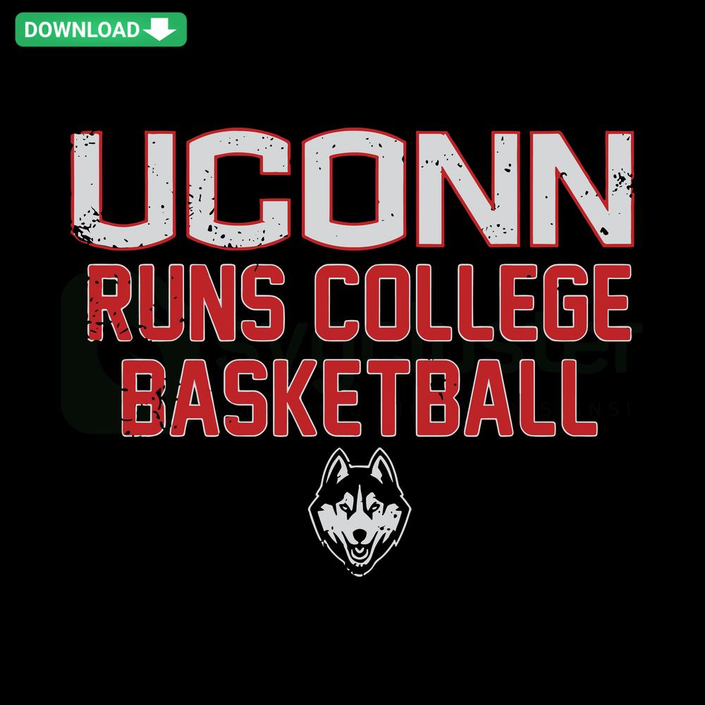 UConn Runs Retro SVG Design, College Basketball Digital Download for Crafting Projects, Vintage Style, DIY Sports Artwork