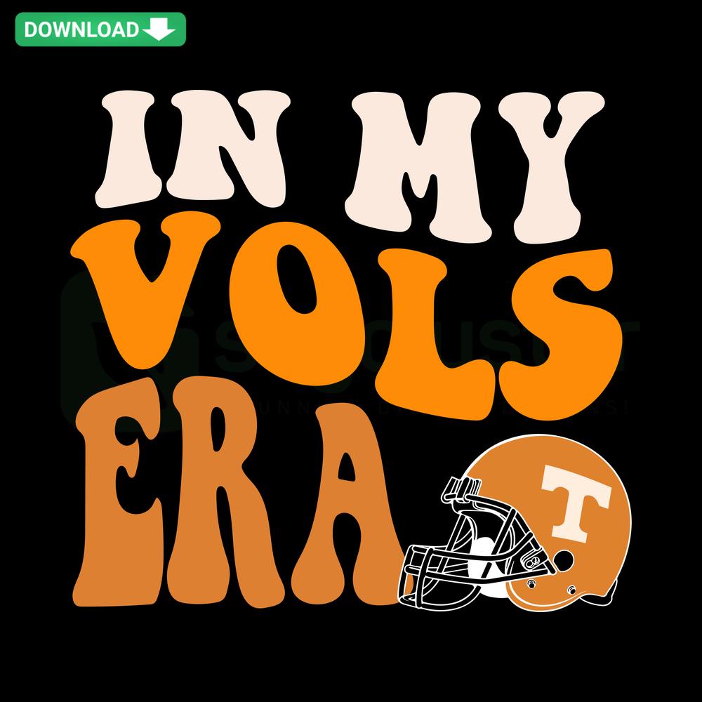 Tennessee Vols Football SVG Template for Cricut: Bold In My Vols Era design, perfect for sports-themed crafts, die-cut projects.
