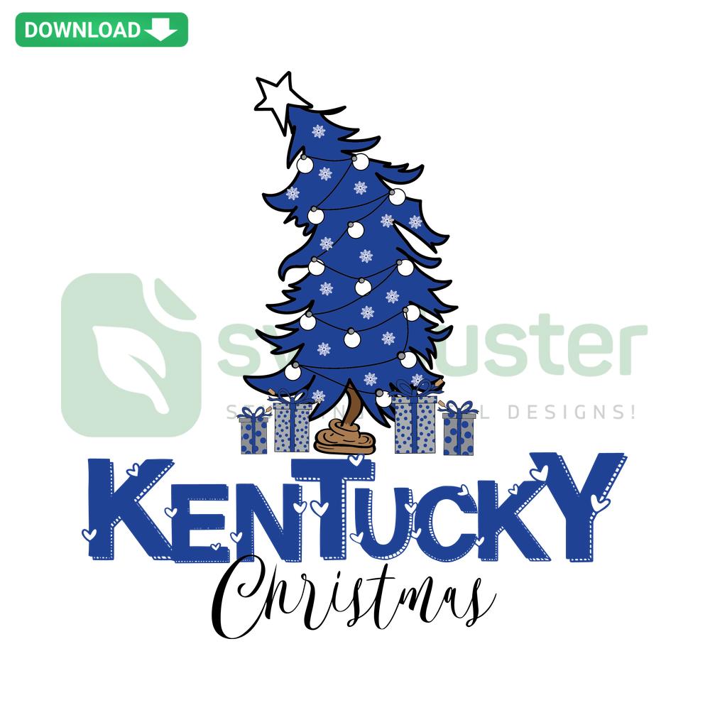 Kentucky Wildcats Christmas Trees SVG, NCAA download, high-quality digital file featuring Wildcats-themed festive tree designs.
