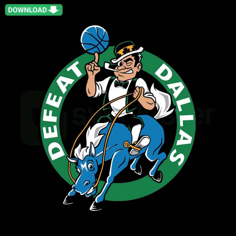 Boston Basketball Defeat Dallas SVG Design; Unique Sports Graphic; Digital Download; NBA-Themed Art; Fan Decor; Instant Download