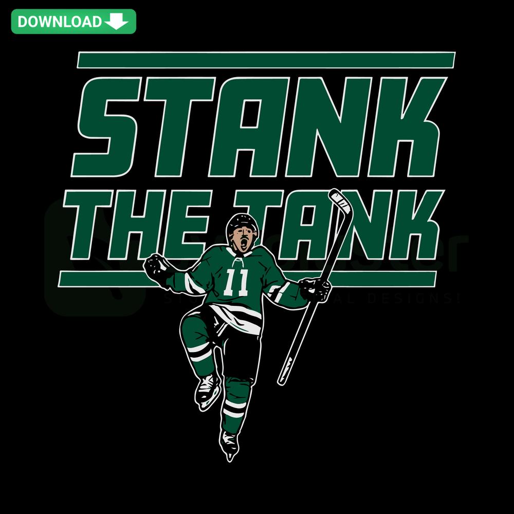 Logan Stankoven Stank The Tank Dallas Stars SVG, a digital design for Cricut featuring NHL team graphics and player nickname.