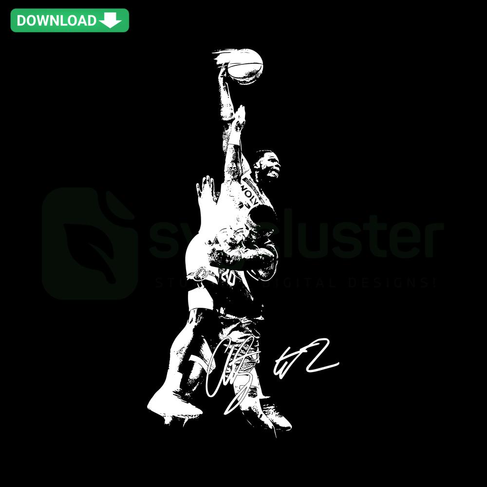 Anthony Edwards dunking on John Collins, SVG design, Minnesota Basketball, instant download, digital print, sports art.