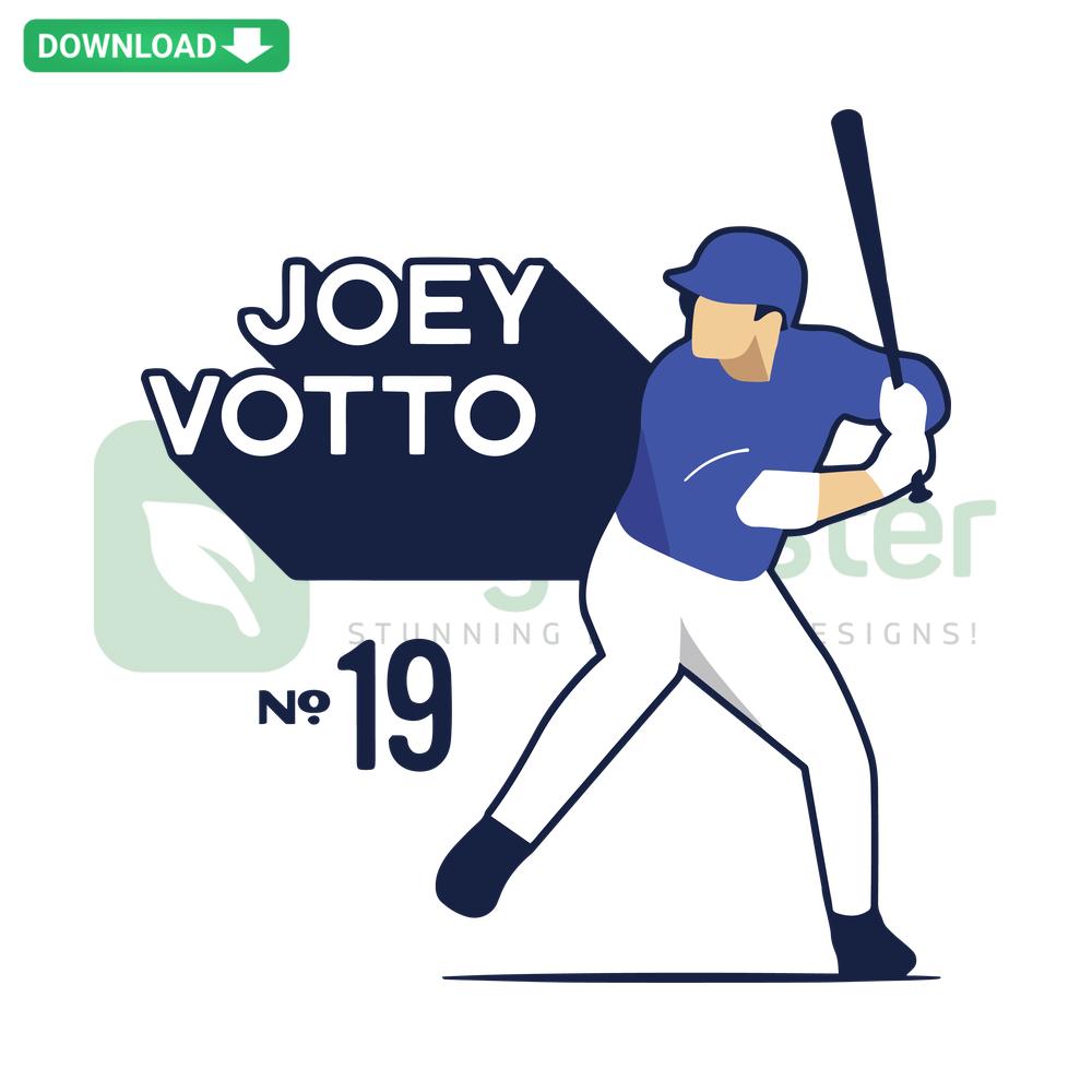 Joey Votto Vintage Toronto Baseball SVG, Crafting Design Download, Retro Baseball Silhouette, DIY Vinyl Cutter Use