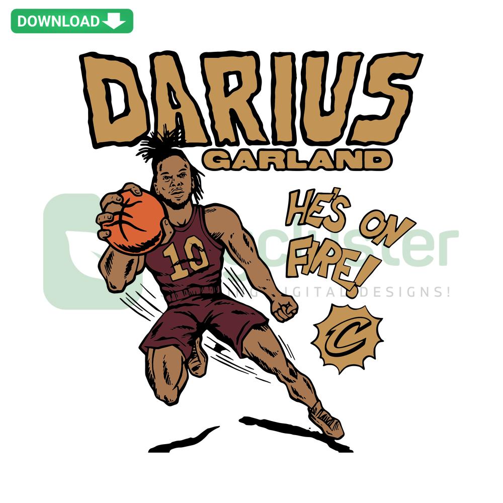 Darius Garland Cleveland Cavaliers Basketball SVG Download, Instant Cricut Cut File, NBA Sports Fan Design.