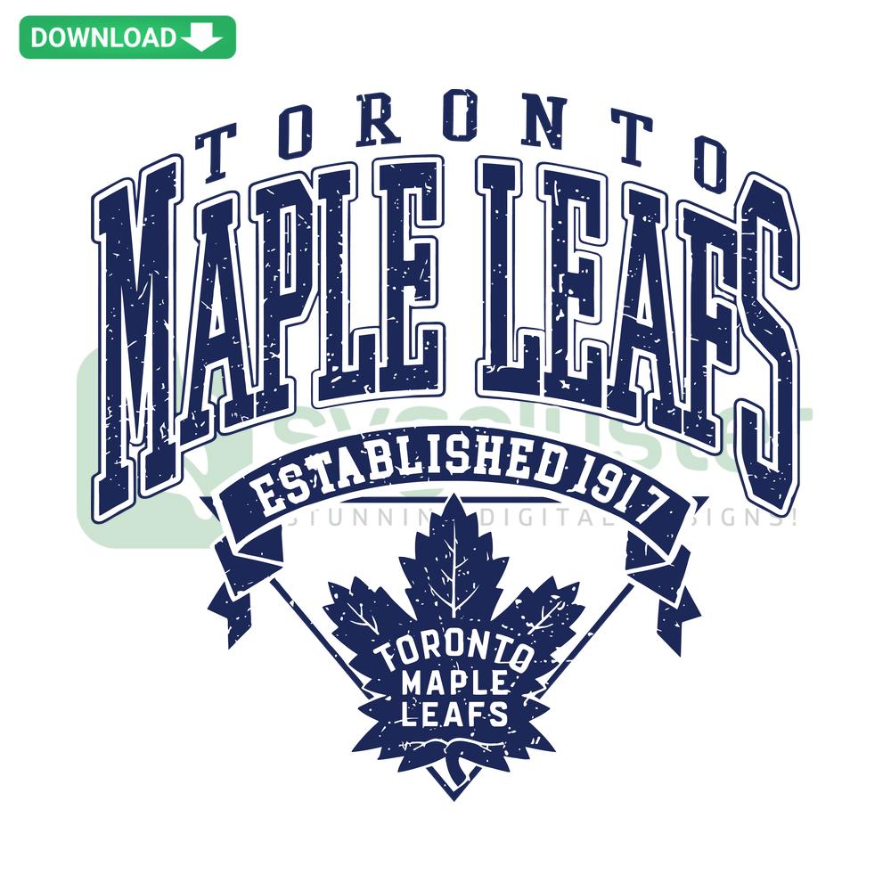 Vintage Toronto Maple Leafs SVG Design - Digital Download, Vector Hockey Logo, Editable Sports Clipart for Cricut and Silhouette