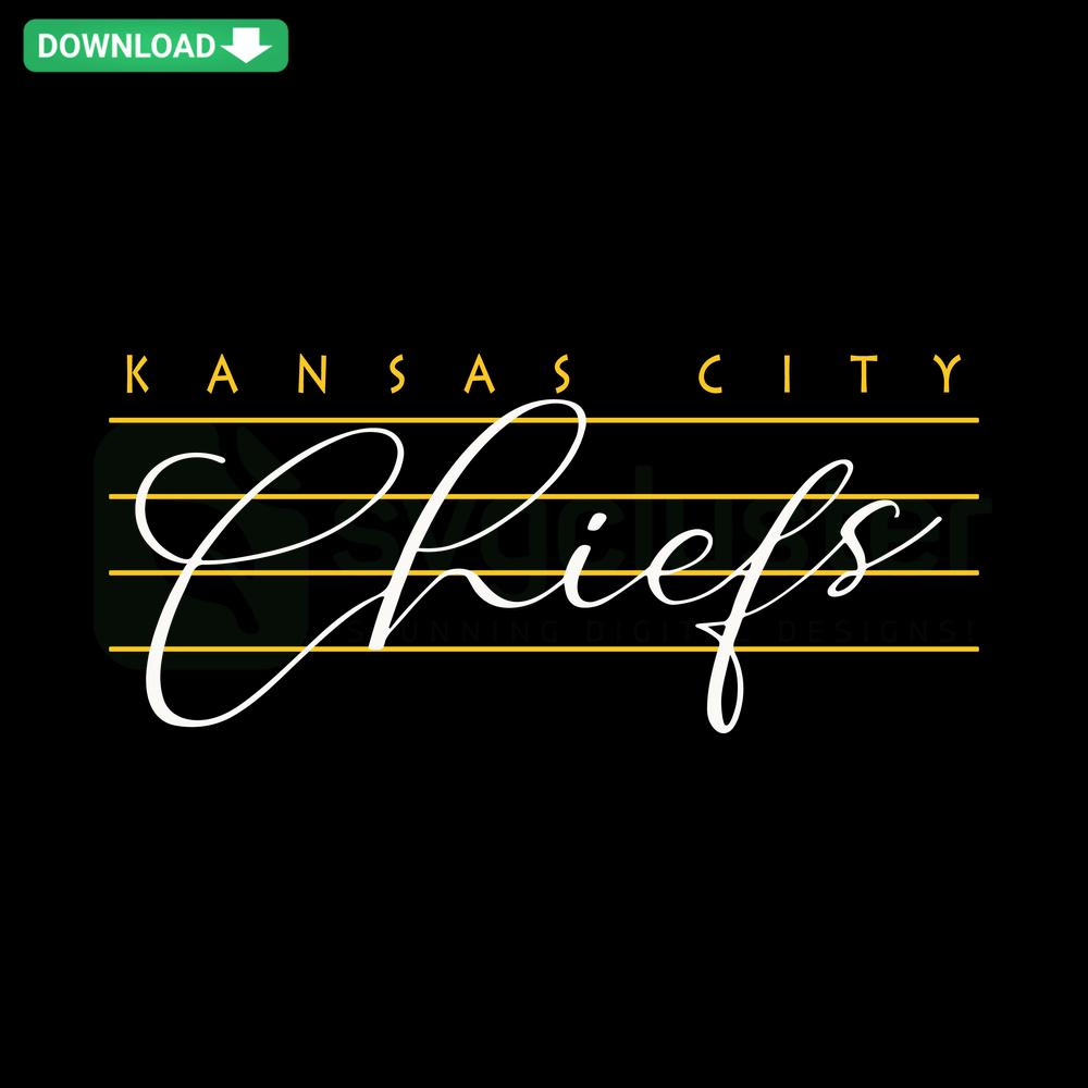 Vintage Kansas City Chiefs SVG, classic red and gold design, perfect for crafting and DIY projects, instant digital download
