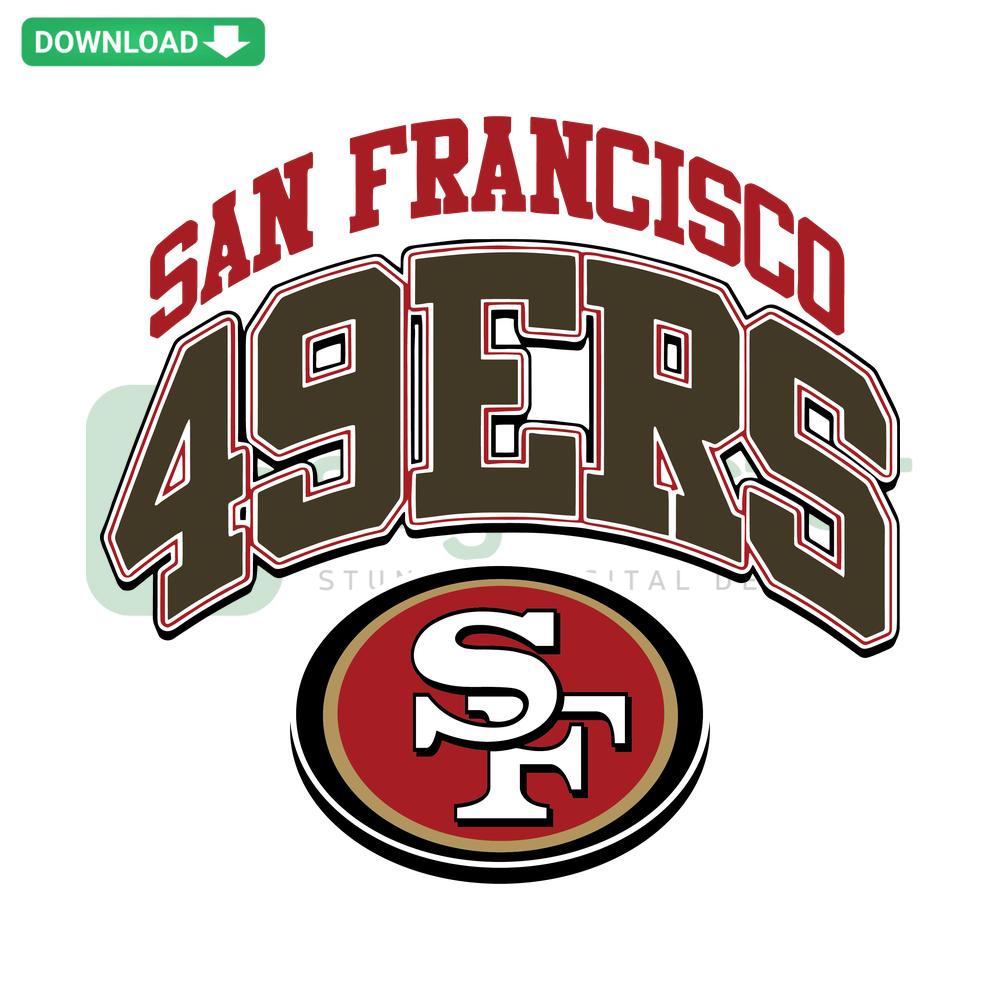 Vintage San Francisco 49ers Football SVG Design with Retro Logo, Digital Download, SVG Design Downloads for Crafts, NFL Fans