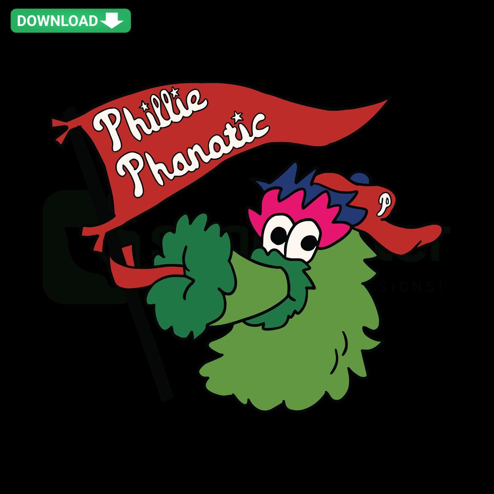 Phillie Phanatic Philadelphia Phillies MLB Flag SVG Design, SVG Cut Files, Team Logo, Sports Mascot, Baseball Enthusiasts