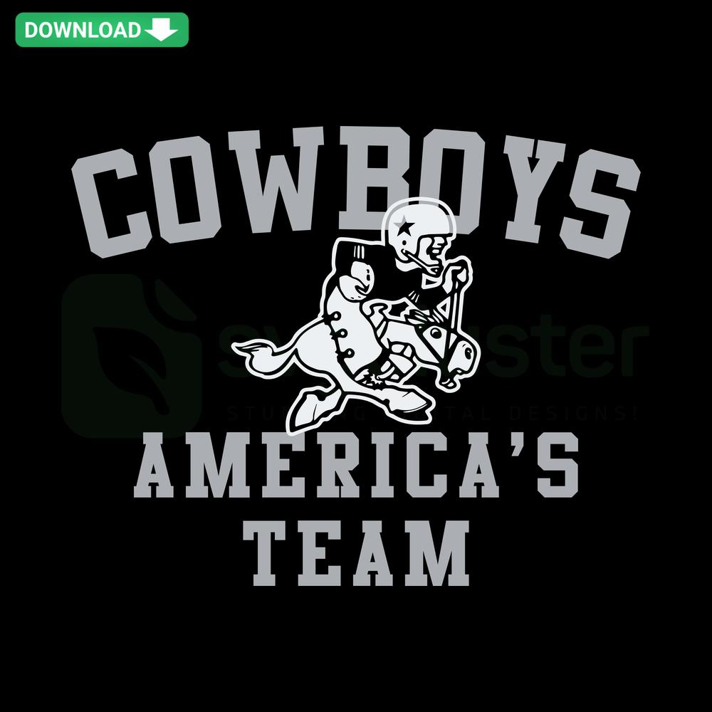 Dallas Cowboys America Team Soccer NFL SVG Design featuring iconic star logo, perfect for digital downloads and DIY projects.