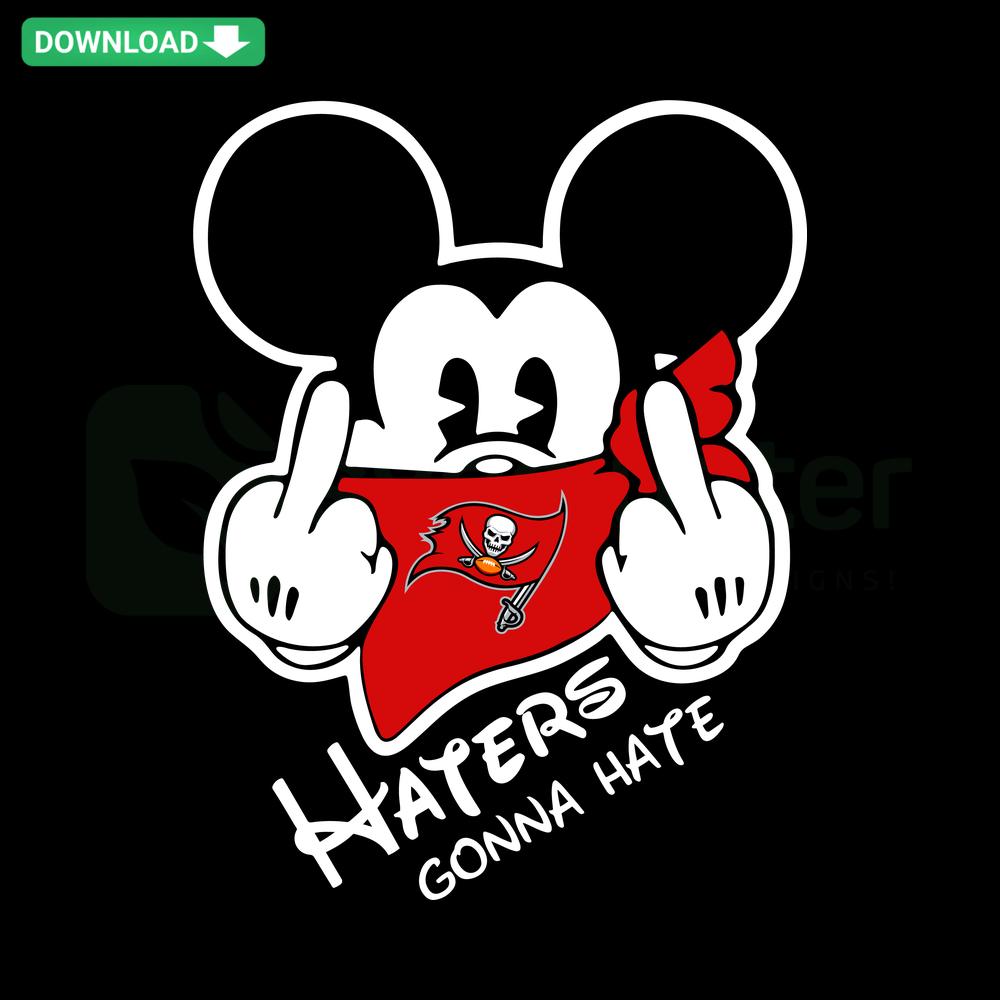 Tampa Bay Buccaneers SVG: Haters Gonna Hate design for Cricut, featuring an artsy text in team colors. Perfect for sports crafts.