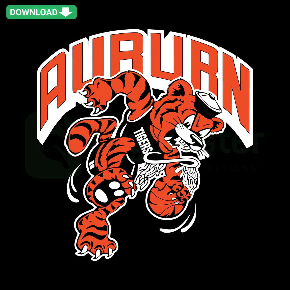 Vintage Auburn Basketball NCAA SVG Graphic, Instant Download, Retro Team Logo, Digital Design for DIY Projects & Fans