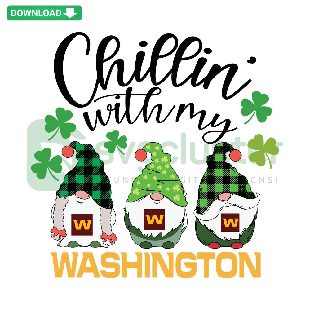 Chillin With My Washington Football Team SVG Design: Cozy Fan Home Decor, Vibrant Print, Perfect for Sports Enthusiasts