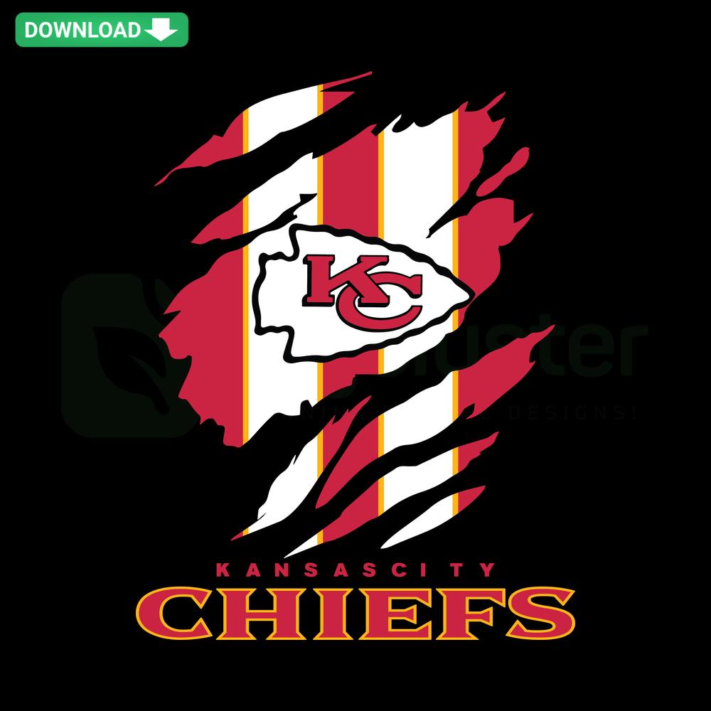 Retro Kansas City Chiefs logo SVG in classic red and gold, perfect for Cricut projects; ideal for NFL fans and DIY crafts.