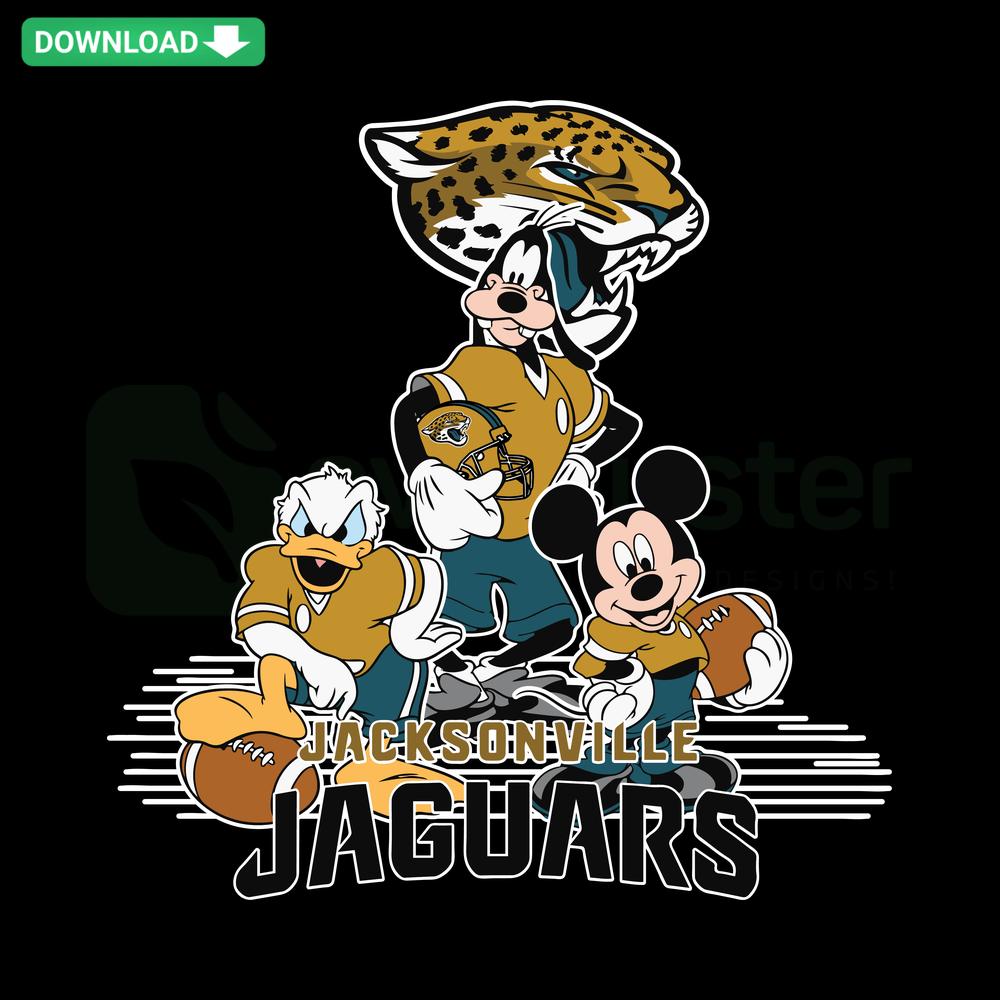 Mickey Mouse Jacksonville Jaguar SVG: Iconic Disney character with Jaguars football theme, perfect printable digital asset.