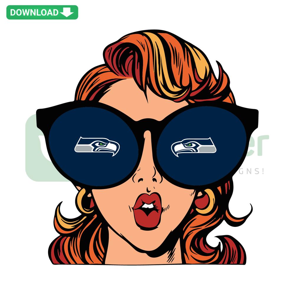 Seattle Seahawks SVG design: Just A Girl In Love with logo, perfect for fan crafts, vector graphic download.