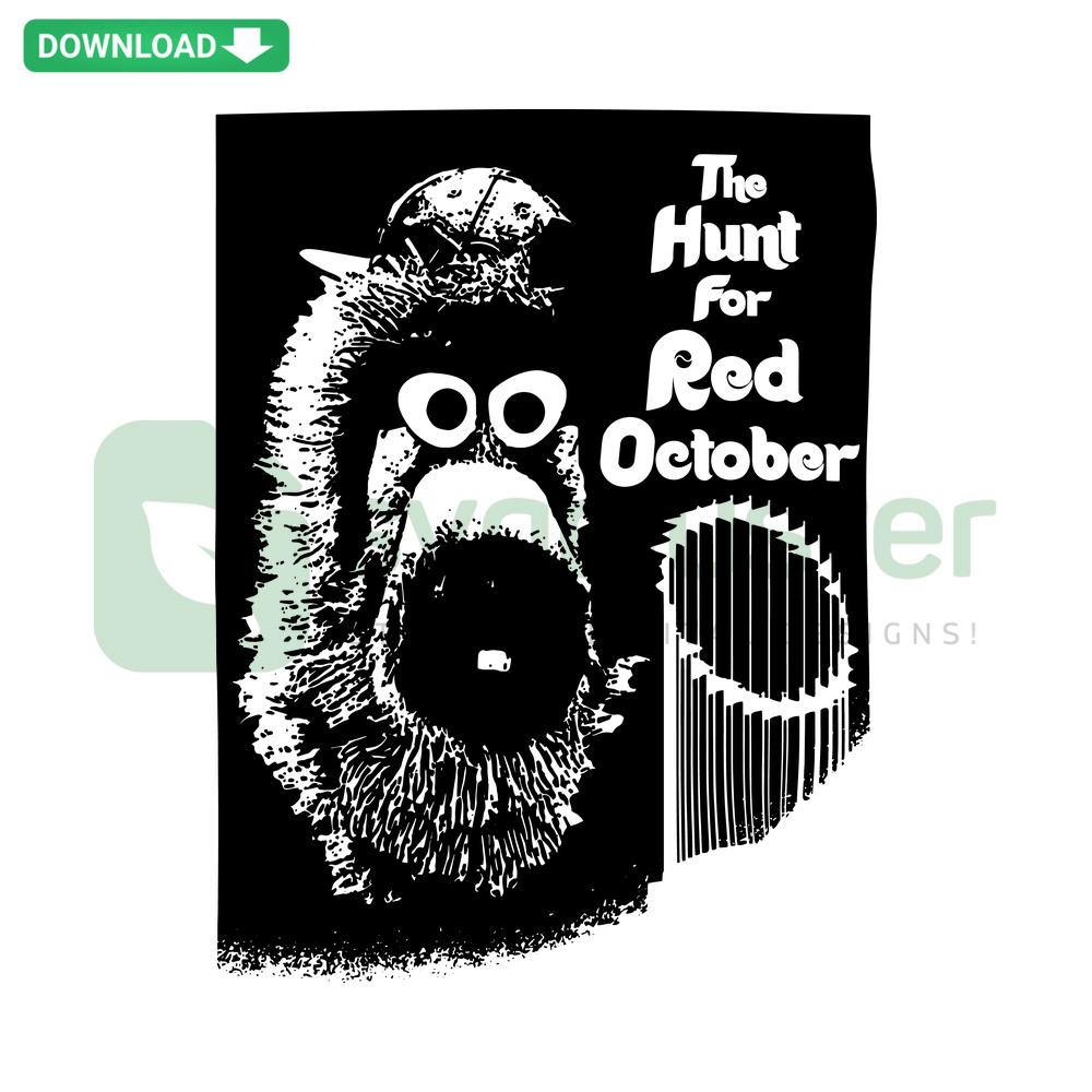 Phillie Phanatic in The Hunt For Red October theme, baseball SVG design, ideal for scrapbooking and sports fans.