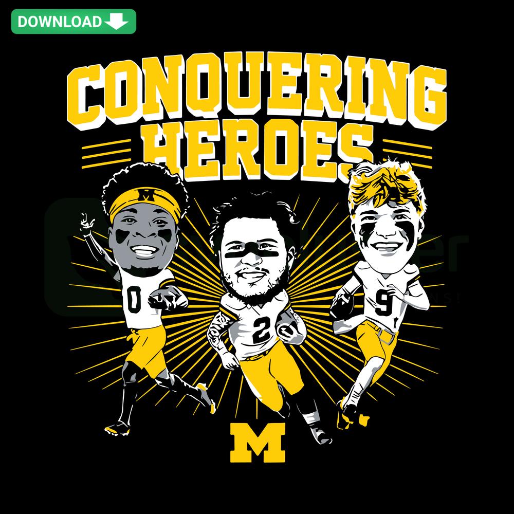 Michigan Wolverines football player SVG design, perfect for home decor; dynamic sports art for passionate fans and enthusiasts.