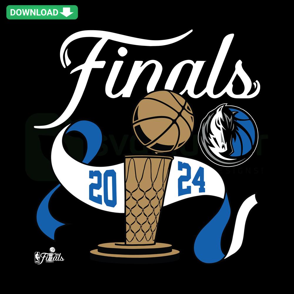 NBA 2024 Dallas Mavericks The Final Round SVG: Bold logo, championship graphics, digital printable asset, basketball fan art.