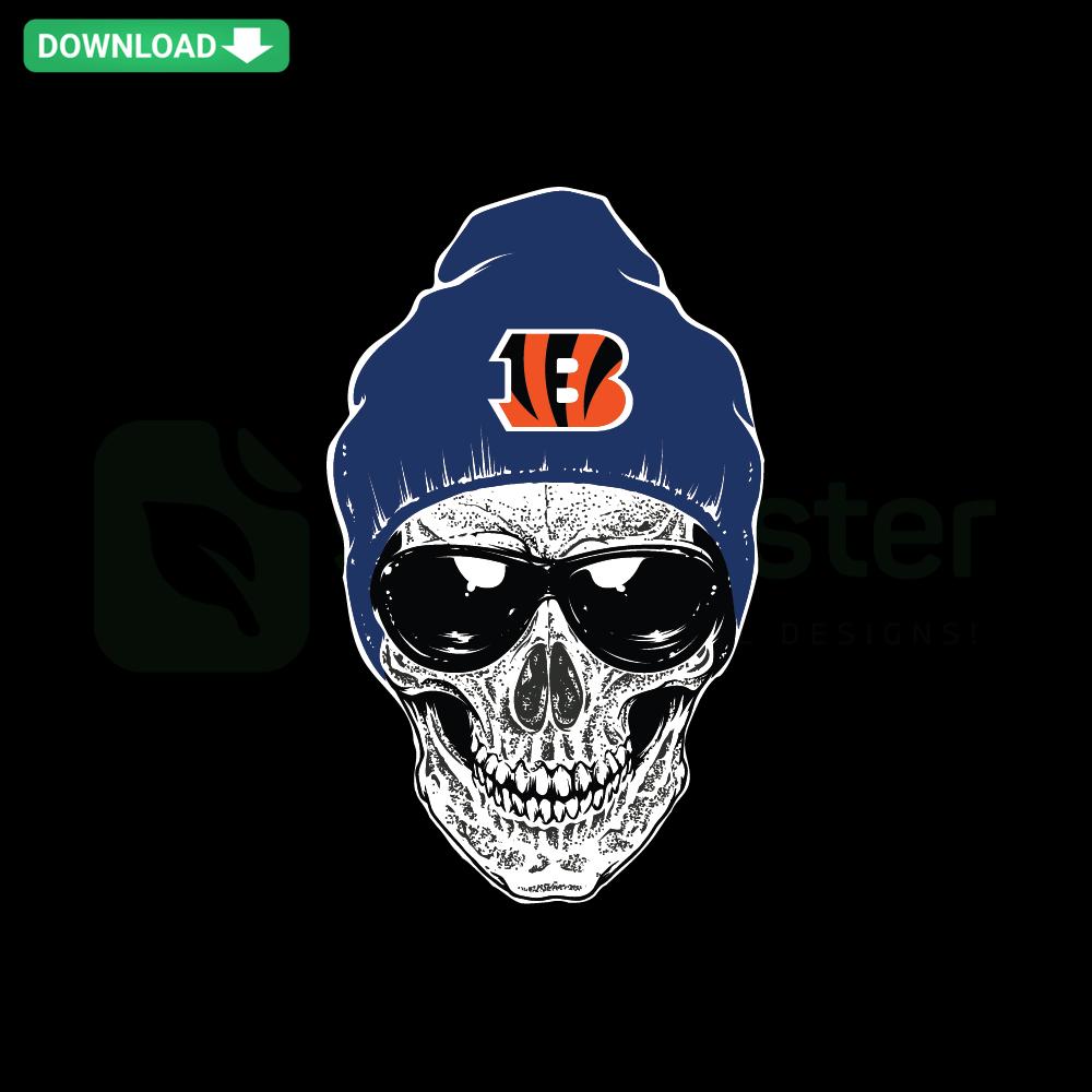 Skull Cincinnati Bengals SVG: High-Res Cricut Download, Intricate Team-Themed Design for Crafting and DIY Projects
