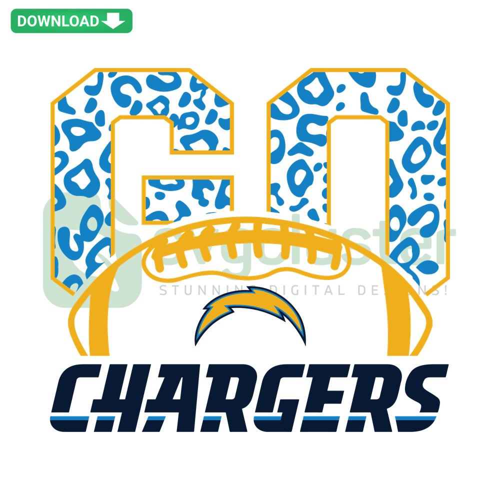 Los Angeles Chargers Leopard SVG, Instant Download; NFL-themed, leopard print design perfect for designers crafting custom sports gear.