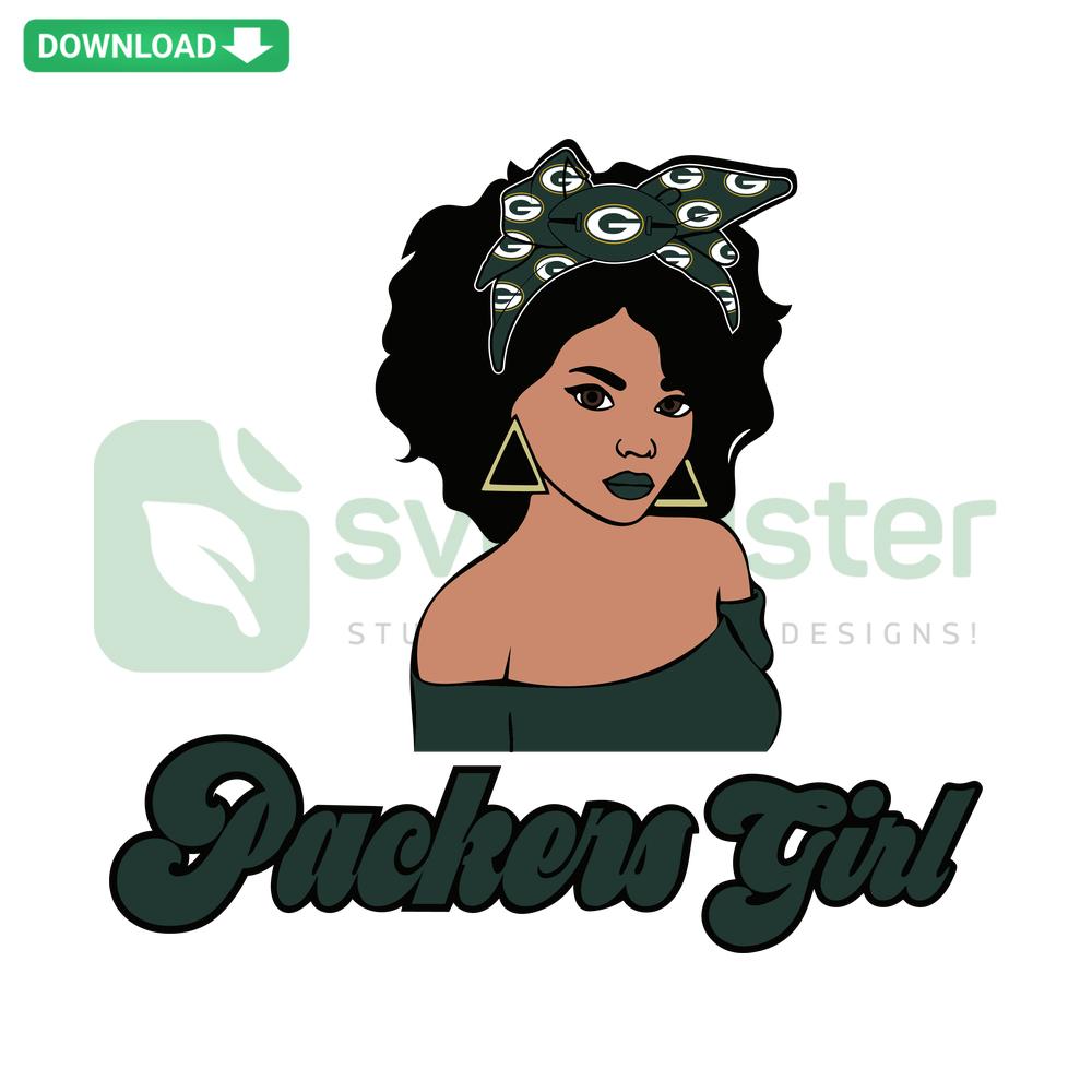 Packers Girl SVG design, perfect for home decor, digital download featuring a fun, personalized football-themed graphic.