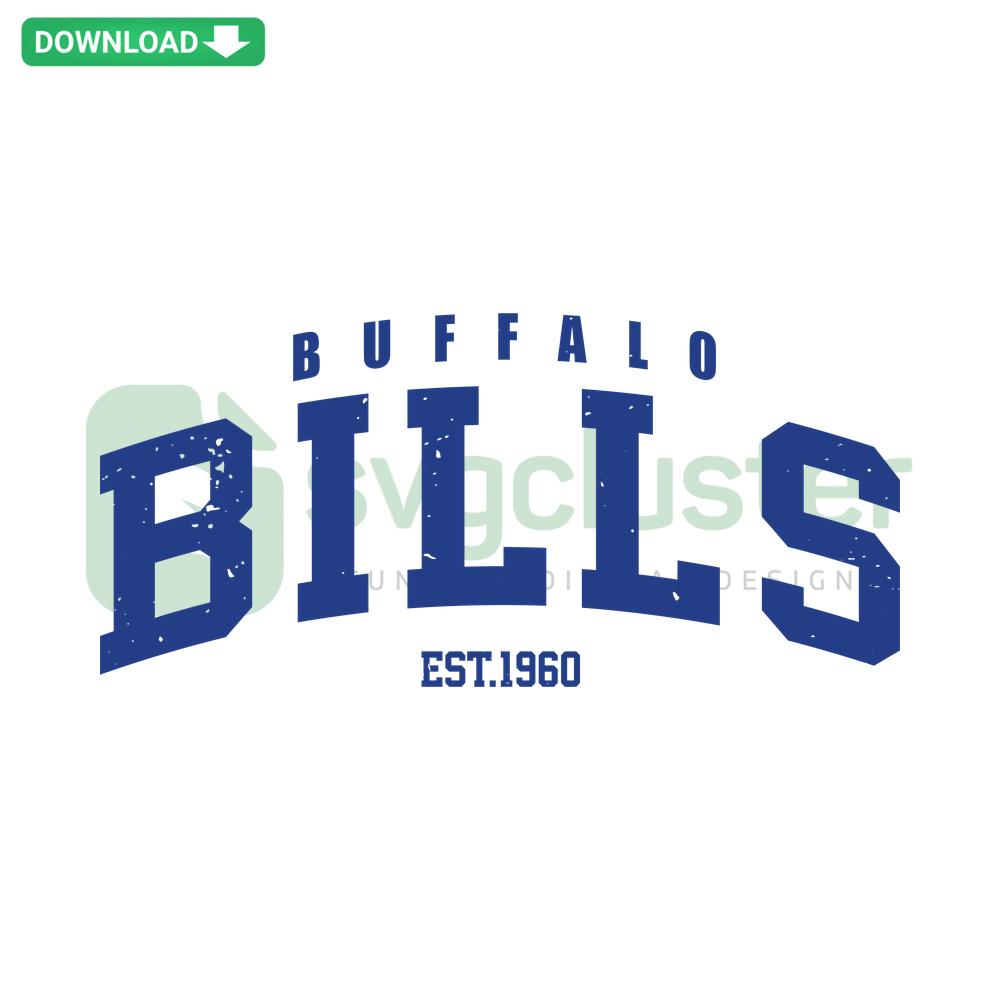Retro Buffalo Bills 1960 SVG, ideal for Cricut crafts; classic red, white, blue team logo. Digital download design.