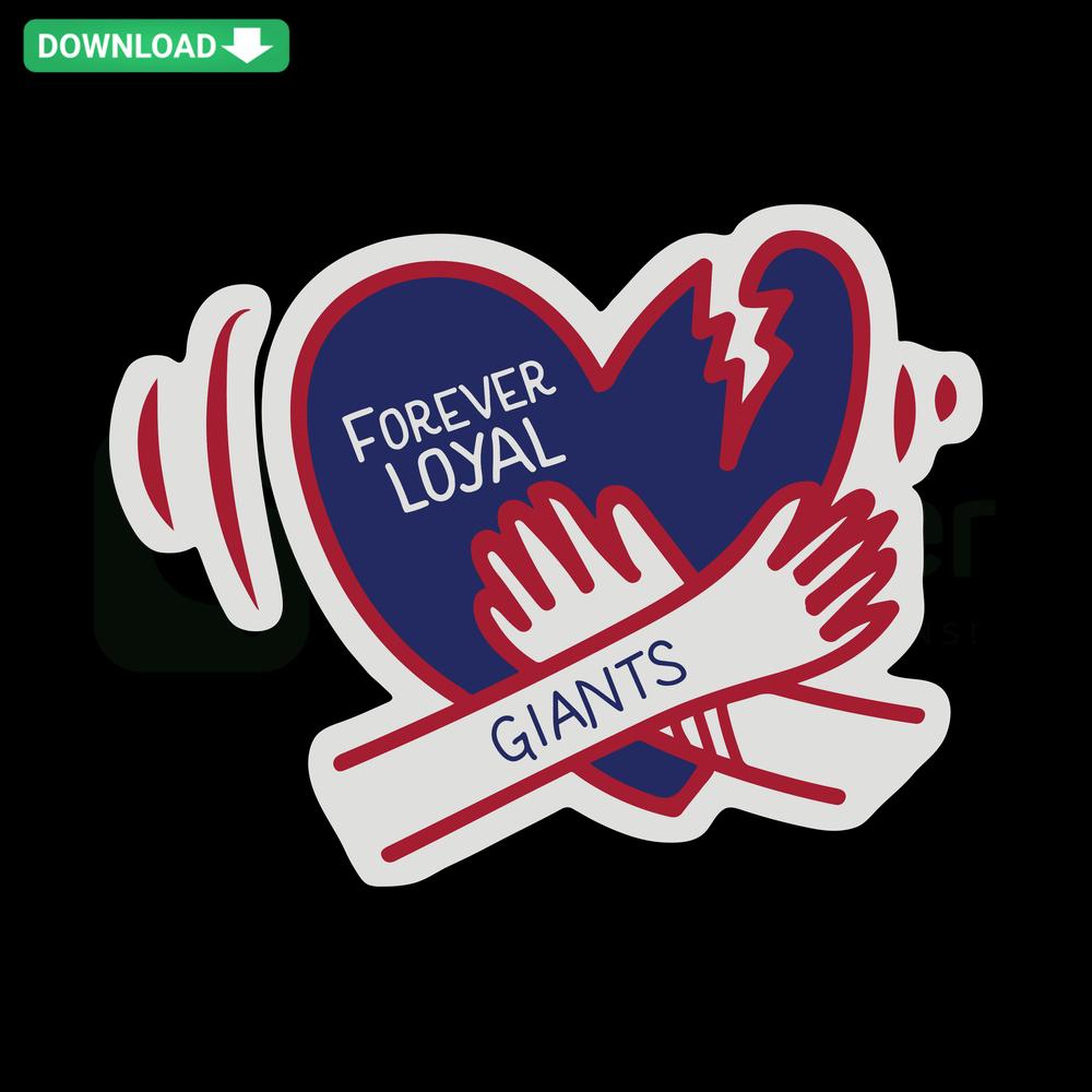 Heart-shaped design featuring the New York Giants logo; perfect SVG template for Cricut cards.