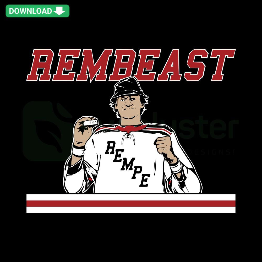 Matt Rempe Rembeast New York Rangers Hockey SVG, featuring bold text & unique hockey-themed designs, perfect for fans & crafters.