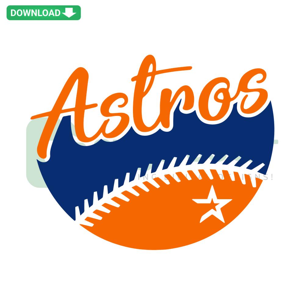Houston Astros MLB SVG Digital Download featuring team logo, perfect for sports fans and commercial use.