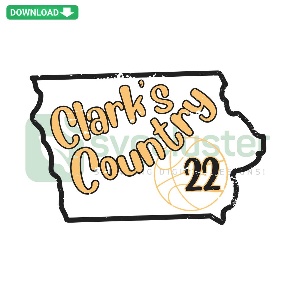 Clarks Country Iowa Basketball NCAA Player SVG Graphics, Instant Download, Sport Design, College Team Spirit, SVG for Cricut Silhouette