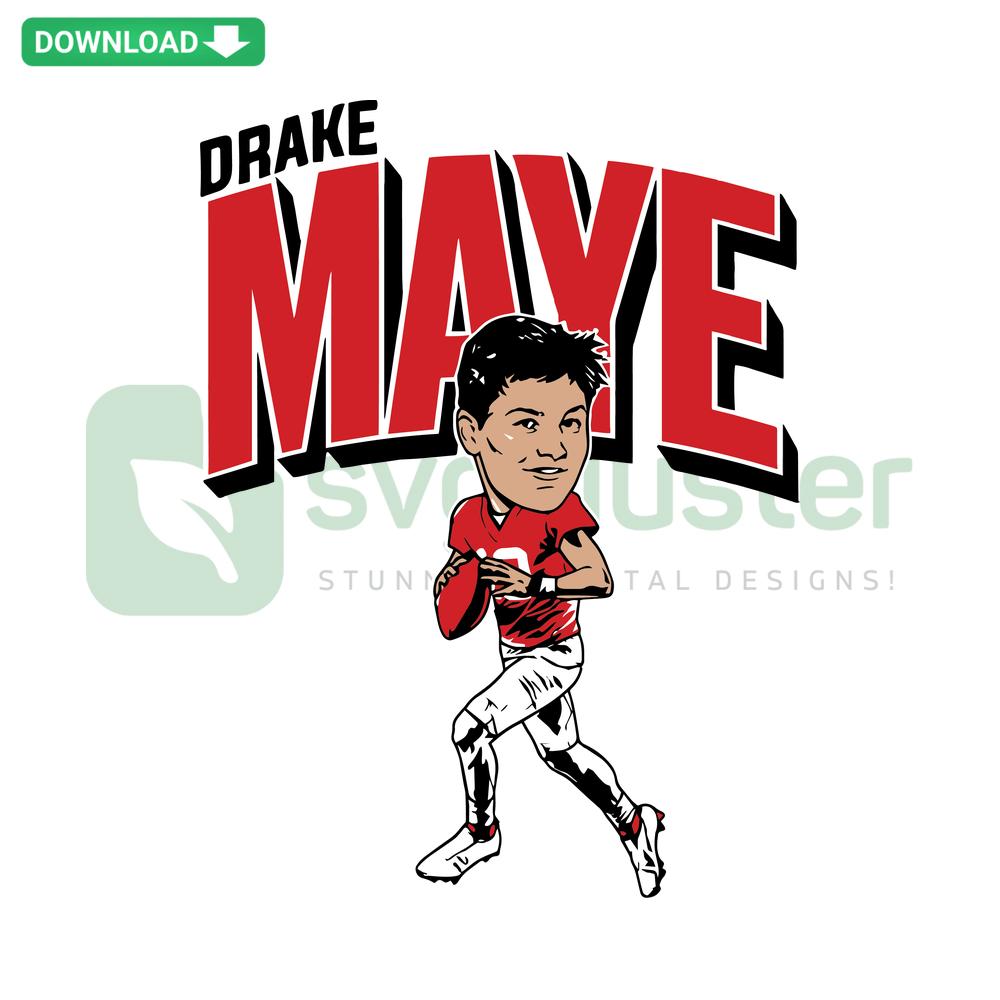 Drake Maye New England Patriots SVG, NFL logo with player silhouette, instant download graphics, perfect for DIY projects.