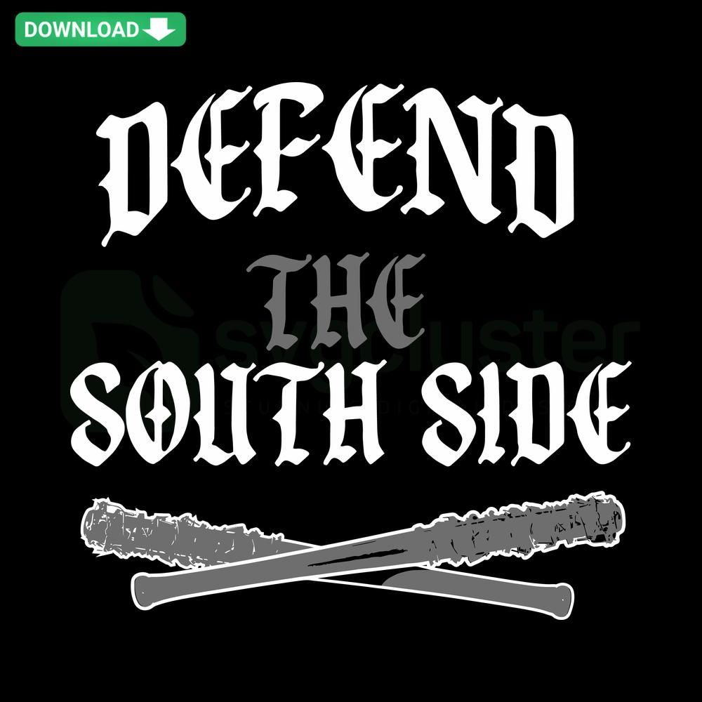 Chicago White Sox MLB SVG Design: Defend The South theme, digital download for designers, baseball, South Side pride.