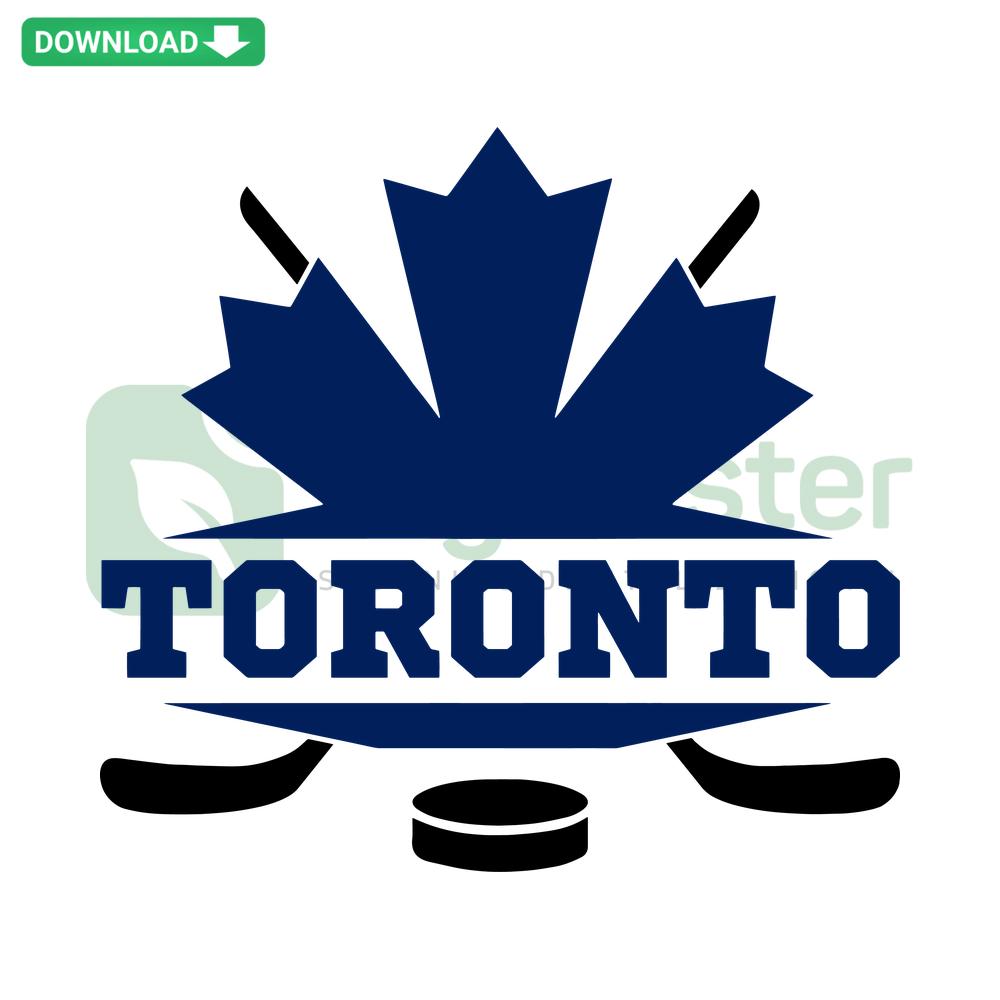 Vintage Toronto Hockey Sticks Maple Leaf SVG, Custom Digital Download, Retro Hockey Graphic, Canada Sports, Printable Design