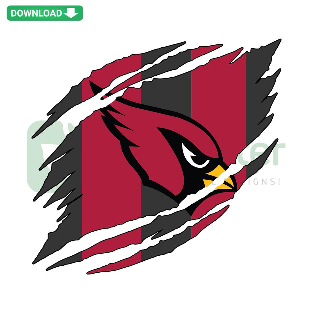 Arizona Cardinals Torn Logo SVG Design for Home Decor, NFL Team Digital Download, Unique SVG for Fans, High-Quality Cardinals Art