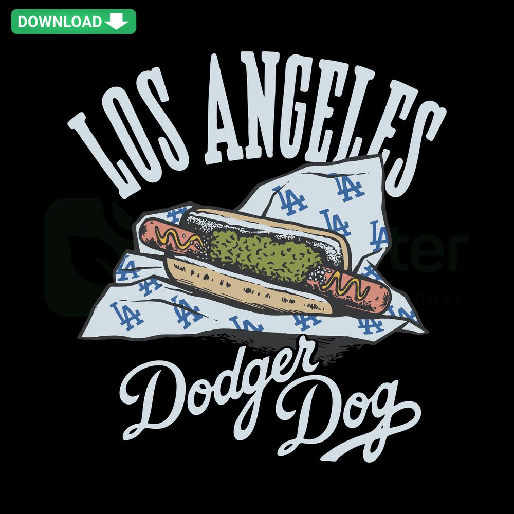 Dodger Dogs Baseball SVG Design; digital download featuring stylish typography for Los Angeles baseball fans and designers.