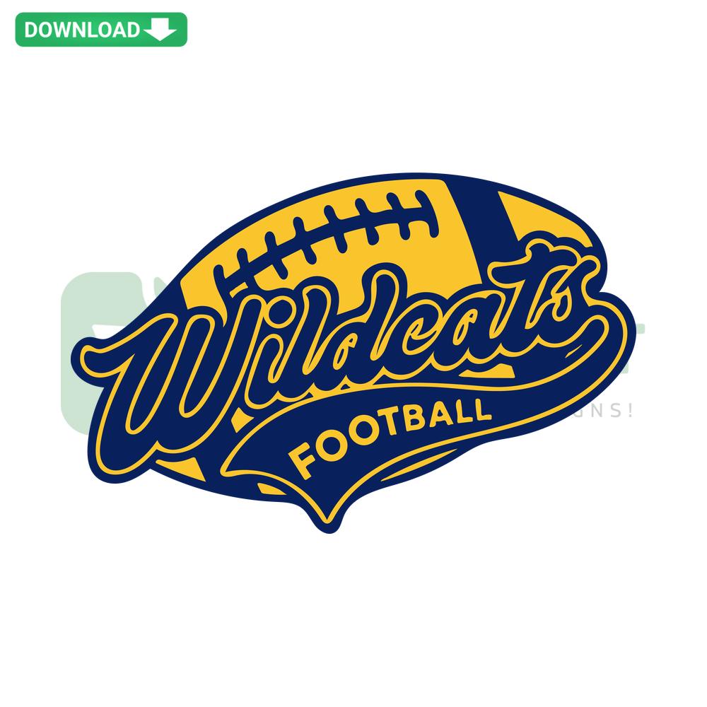 Wildcats Football SVG Design, NCAA Printable Craft, Digital Download; perfect for fans, crafting enthusiasts, and sports-themed projects.