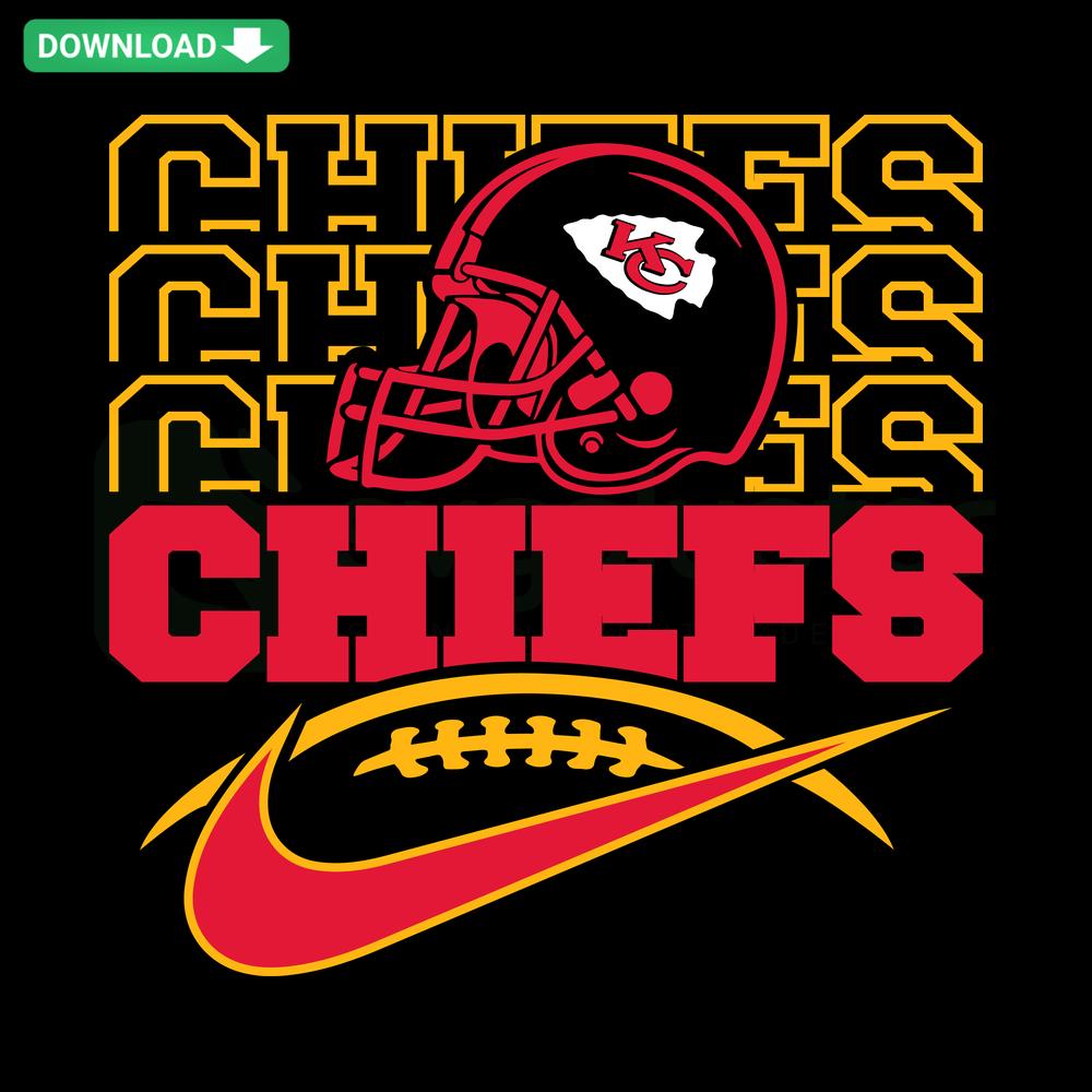 Vintage Kansas City Chiefs Helmet SVG, Retro Design for Commercial Use, Instant Download, Classic Football Clipart
