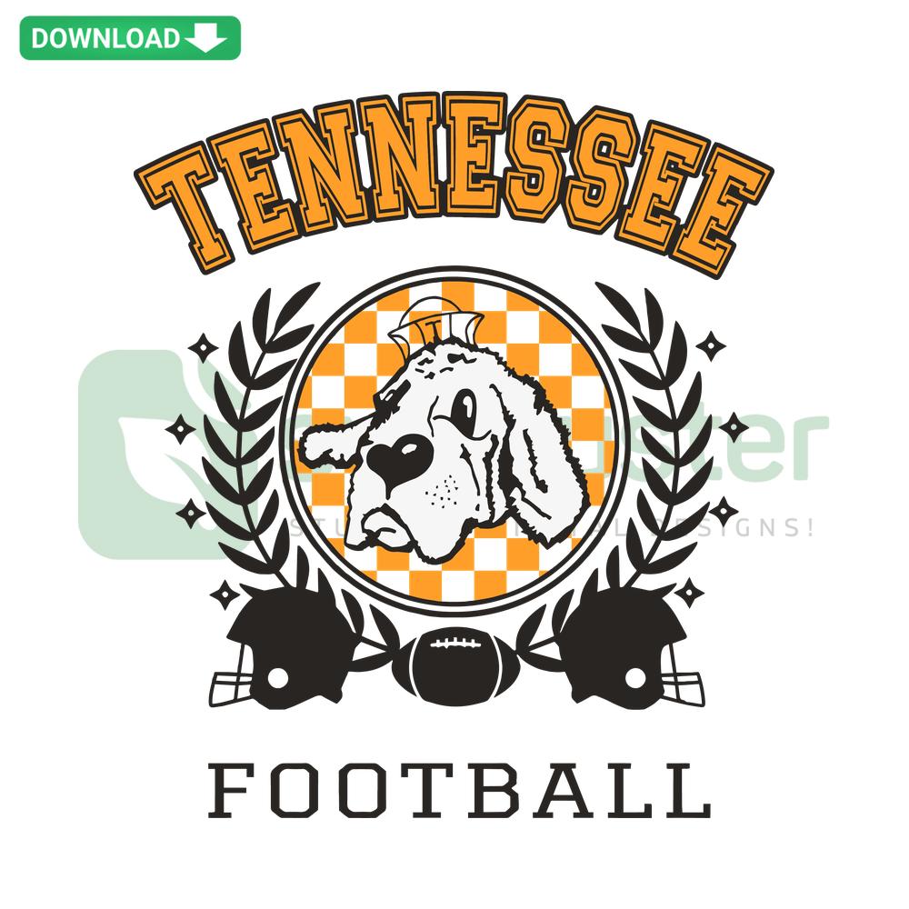 Volunteers Football Tennessee Vols SVG design featuring team logo in orange for card templates; ideal for Vols fans crafting projects.