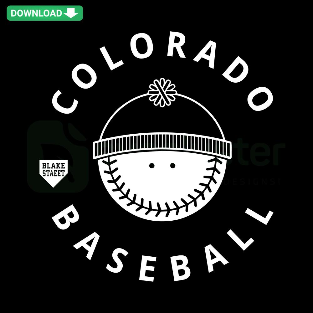 Vintage Colorado Baseball MLB SVG Design, Team Logo Digital Download, Retro Sports Graphic, Cricut & Silhouette Compatible.