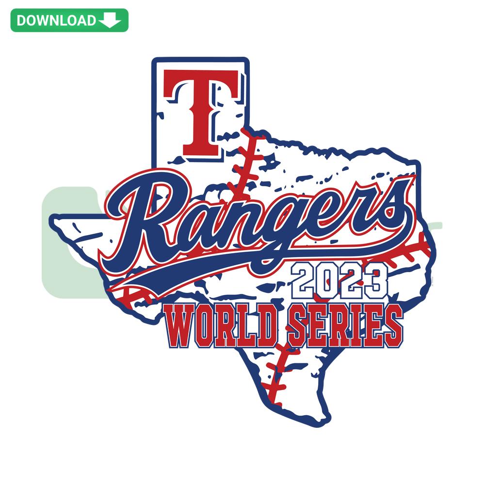 Texas Rangers 2023 World Series Baseball SVG, Editable Championship Logo, Team Colors, Vector Design, Instant Download