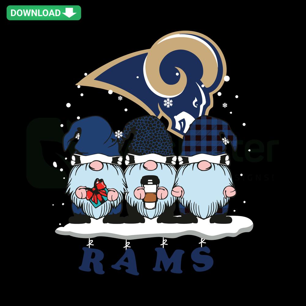 Los Angeles Rams Gnomes SVG, Crafting Design, Digital Download, NFL Team Logo, SVG Files for DIY Projects, Football Fan Art