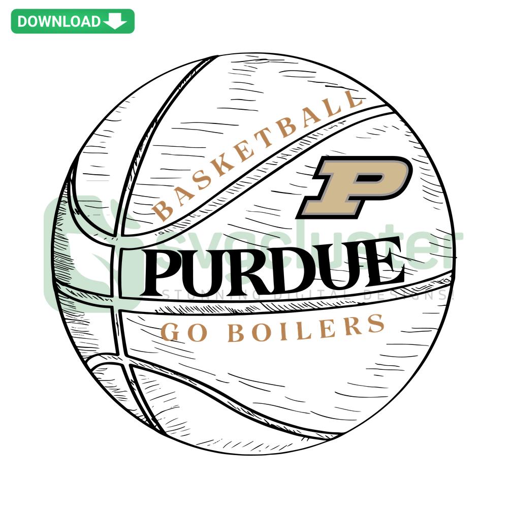 Purdue Basketball SVG, Go Boilers NCAA Wall Art, Digital Download, Sports Design, Decorative SVG File for Fans