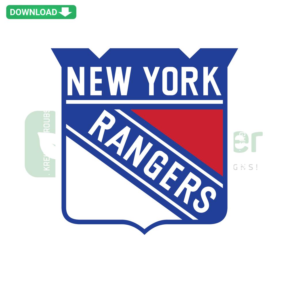 Rangers Team Hockey New York Players Name SVG, Editable for Cricut, featuring bold blue and red design, ideal for custom sports crafts.