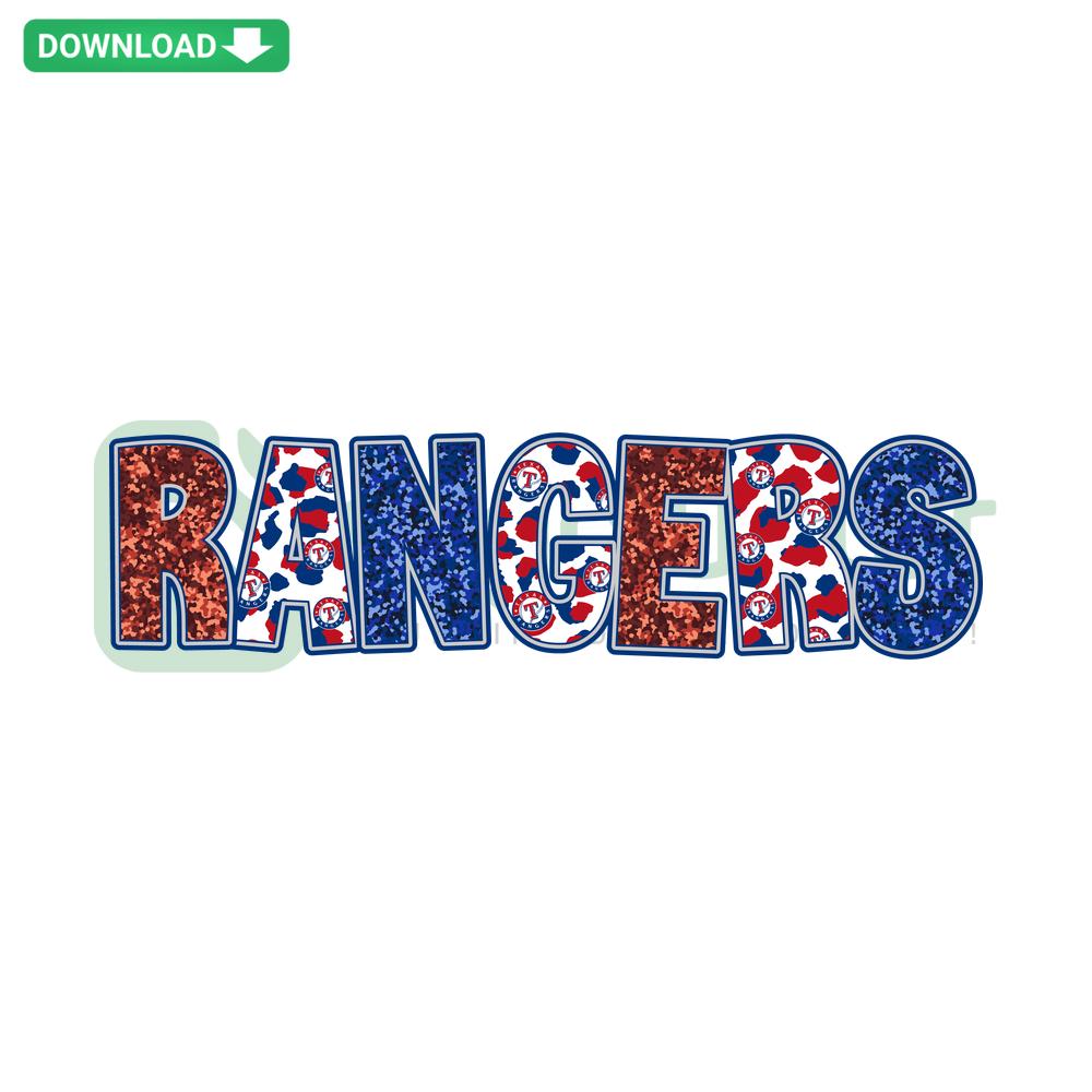 Rangers Baseball MLB SVG design for Cricut, featuring team logo and elements, perfect for Cricut and Silhouette projects.