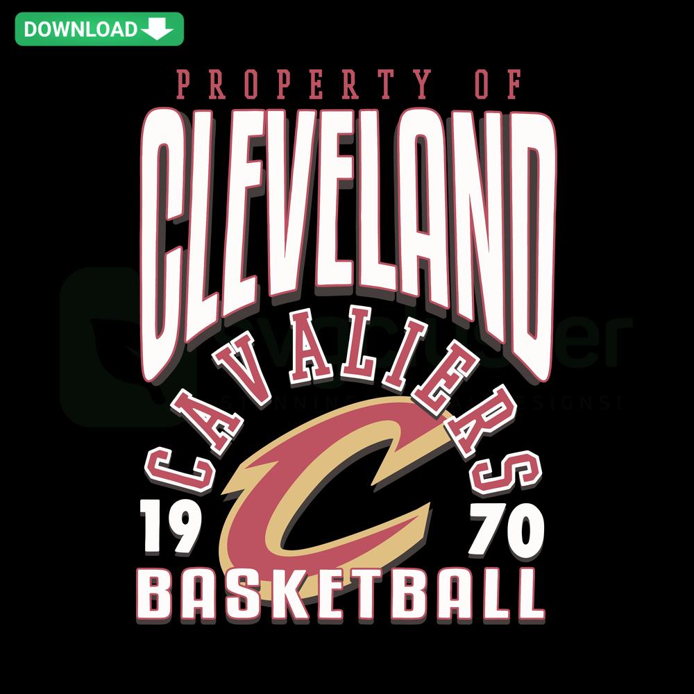 Cleveland Cavaliers Basketball SVG Design, SVG File Collection; features team logo and text for digital crafting.