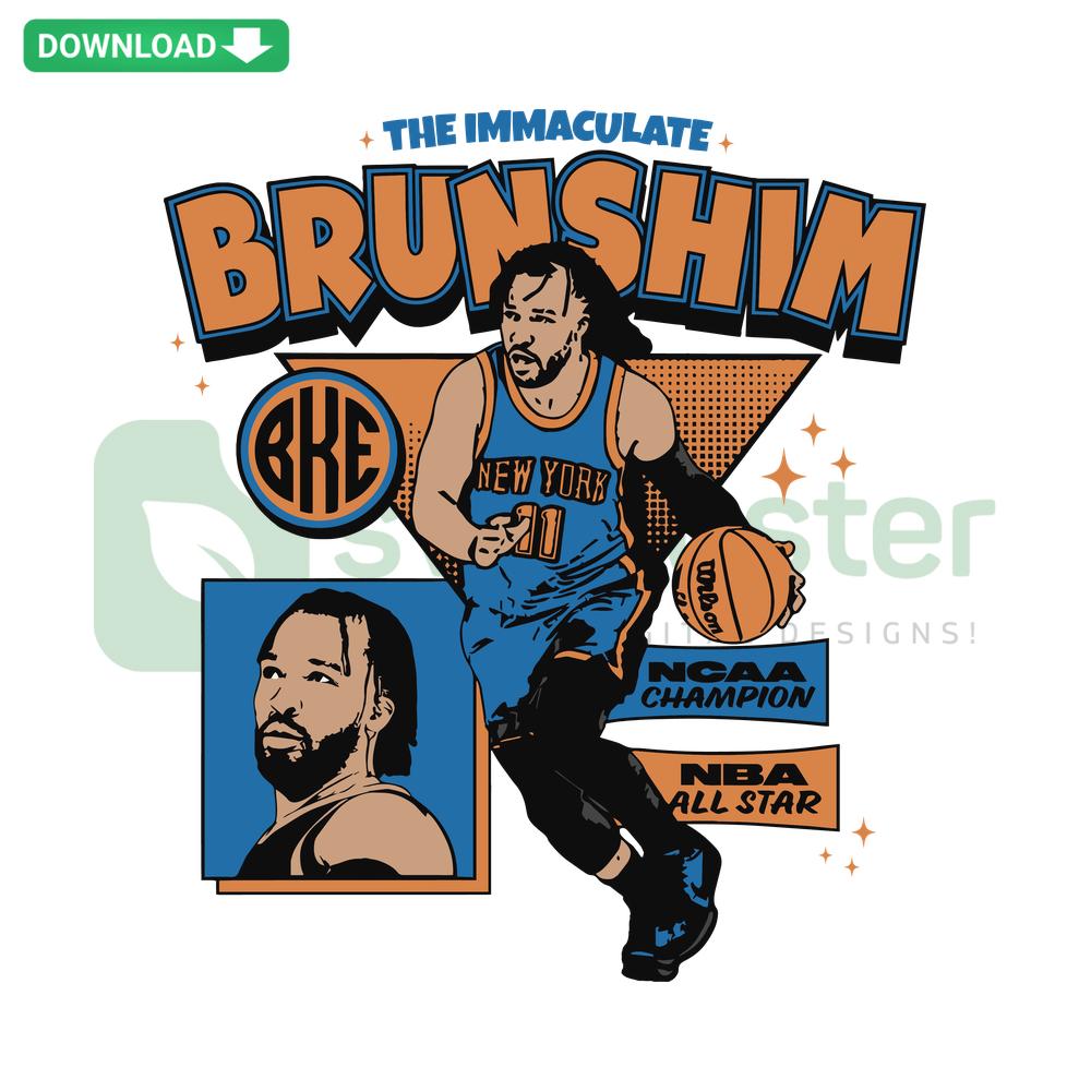 New York Knicks Jalen BrunsHIM Basketball SVG for Cricut, Digital Design File, NBA Player Graphic, Downloadable Vector Art