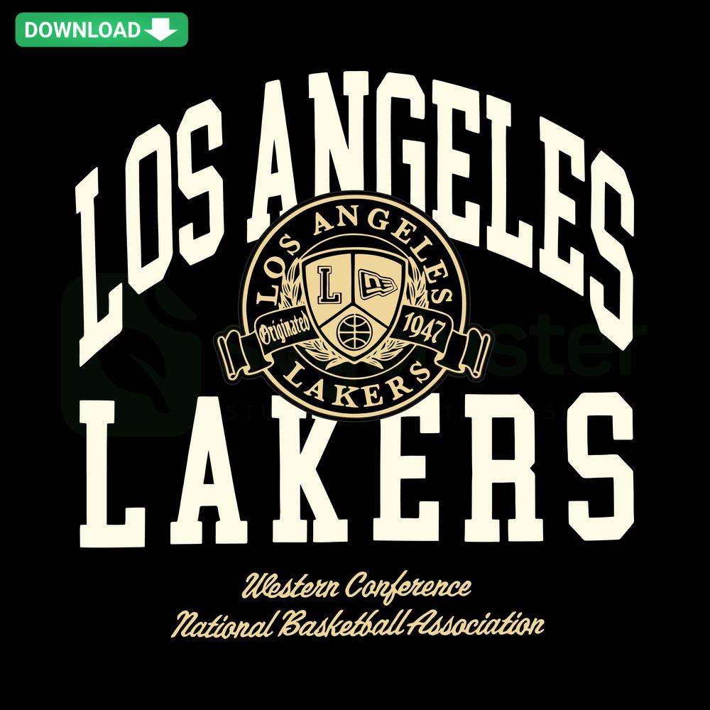 Vintage Los Angeles Lakers SVG Design, NBA Team Logo, High-Quality Digital Download for Crafts and Printing