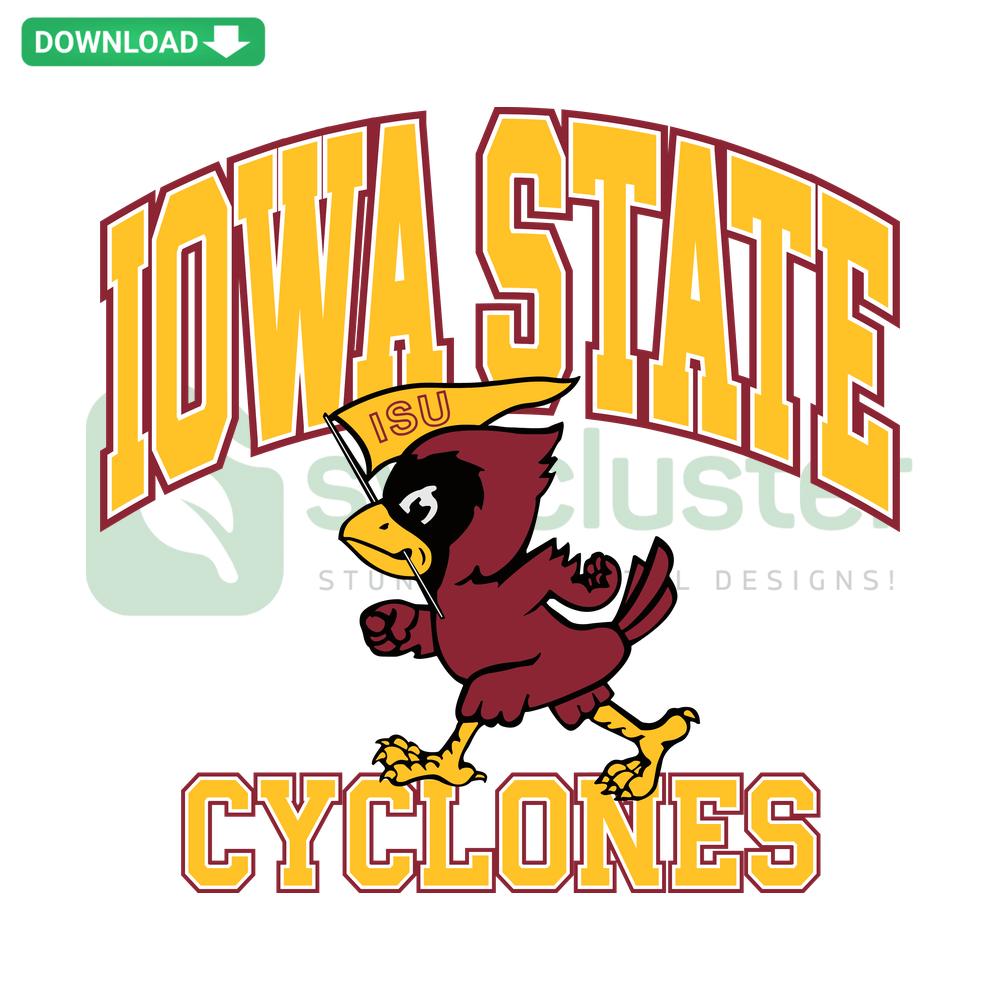 Iowa State Cyclones NCAA Vintage SVG Design, Instant Download, Classic Team Logo, Retro Font, College Sports Digital Art